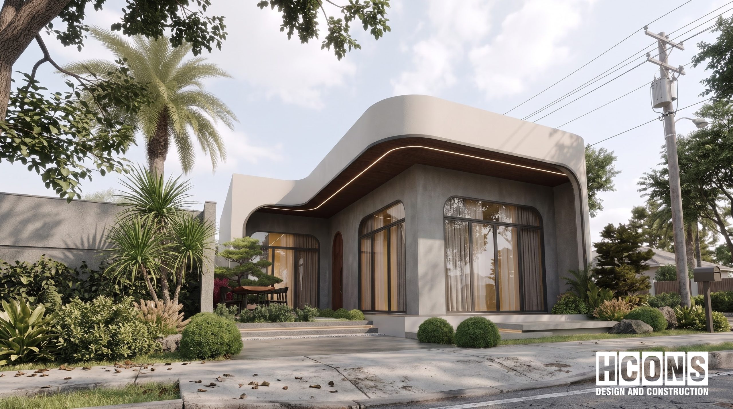 Mẫu Nhà Cấp 4 Mái Nhật Sân Vườn 8x20m: Đỉnh Cao Kiến Trúc Nghỉ Dưỡng Giữa Lòng Thiên Nhiên Cùng HCONS
